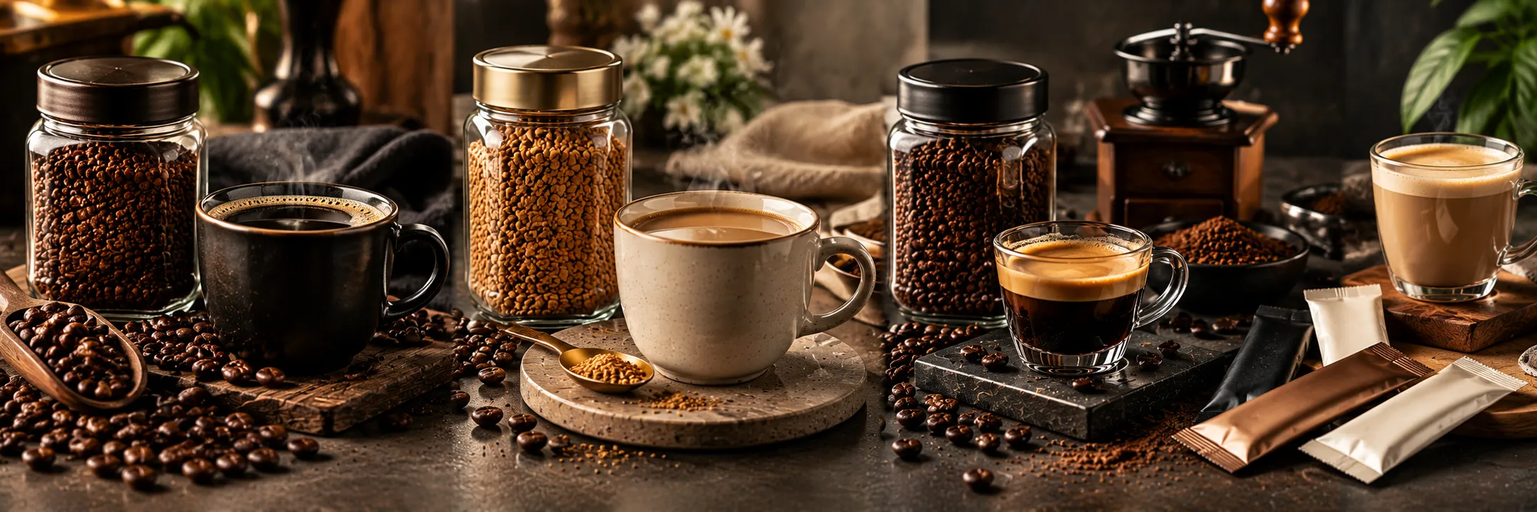 انواع قهوه فوری گلد، کلاسیک و اسپرسو فوری برای خرید قهوه فوری